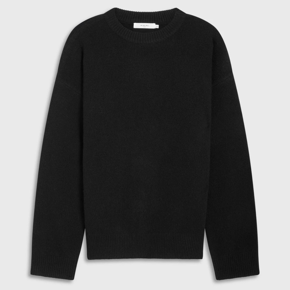 Almina Concept | Oversized Black Wool Sweater